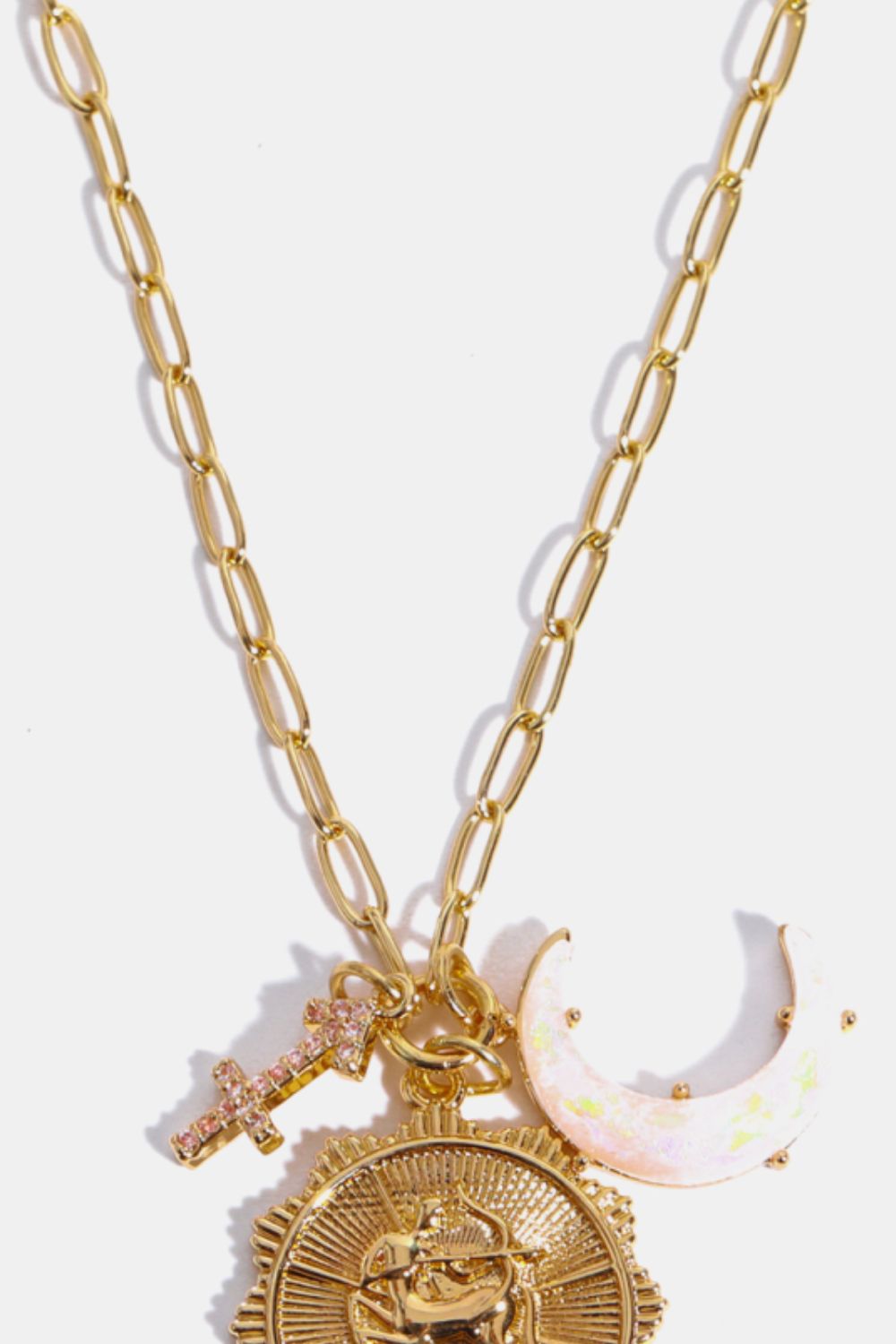 Constellation and Moon Pendant Copper Necklace - Velora