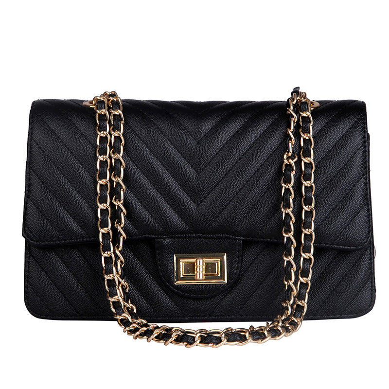 Chanel Style V-Pattern Shoulder Chain Bag