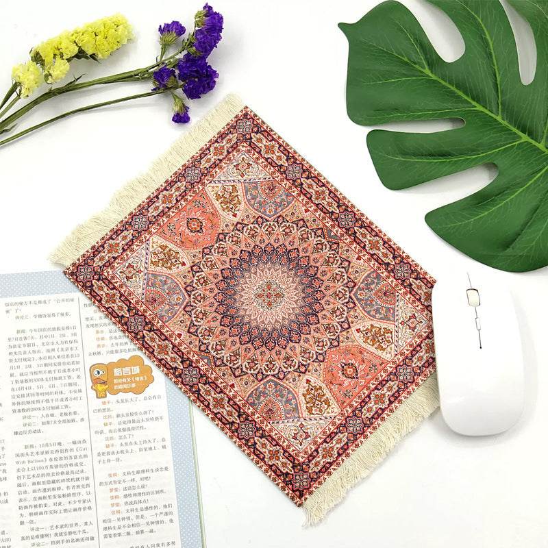 Office mouse pad, Suede fringe mouse pad Hot rubber Bohemian style - Velora
