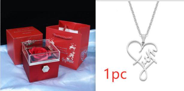 Rotating Soap Flower Rose Gift Box Creative Rotating Rose Jewelry Packaging Box Valentine's Day Gift For Women - Velora