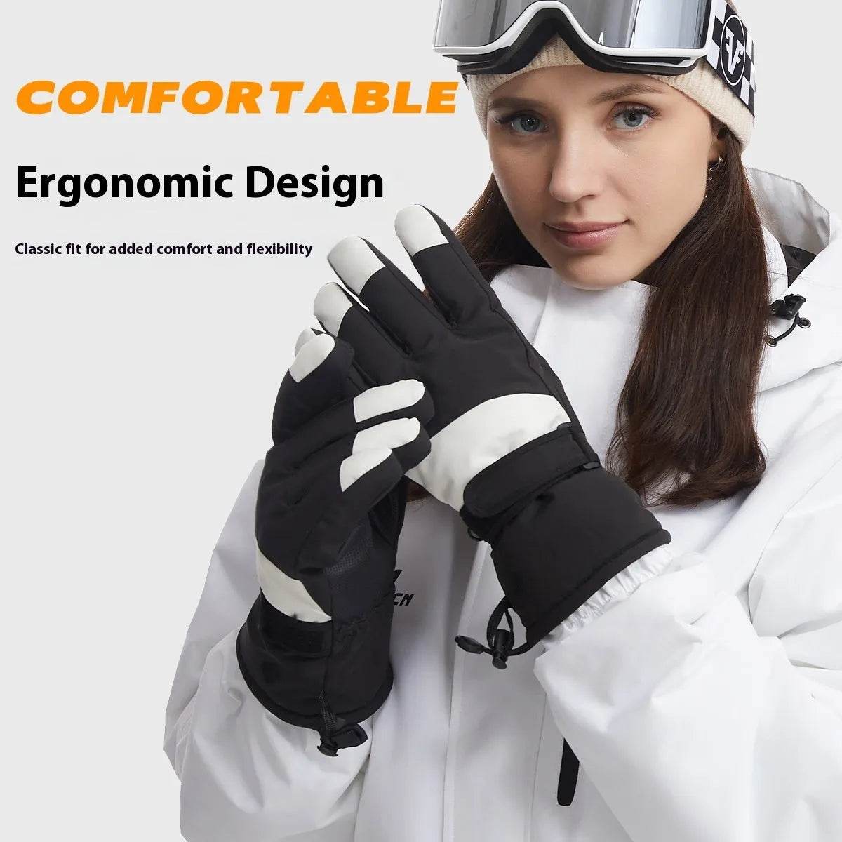 Winter Waterproof Cold-proof Ski Gloves Keep Warm - Velora