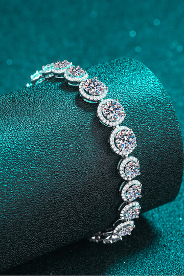 925 Sterling Silver 10.4 Carat Moissanite Bracelet - Velora Luxury Fashion
