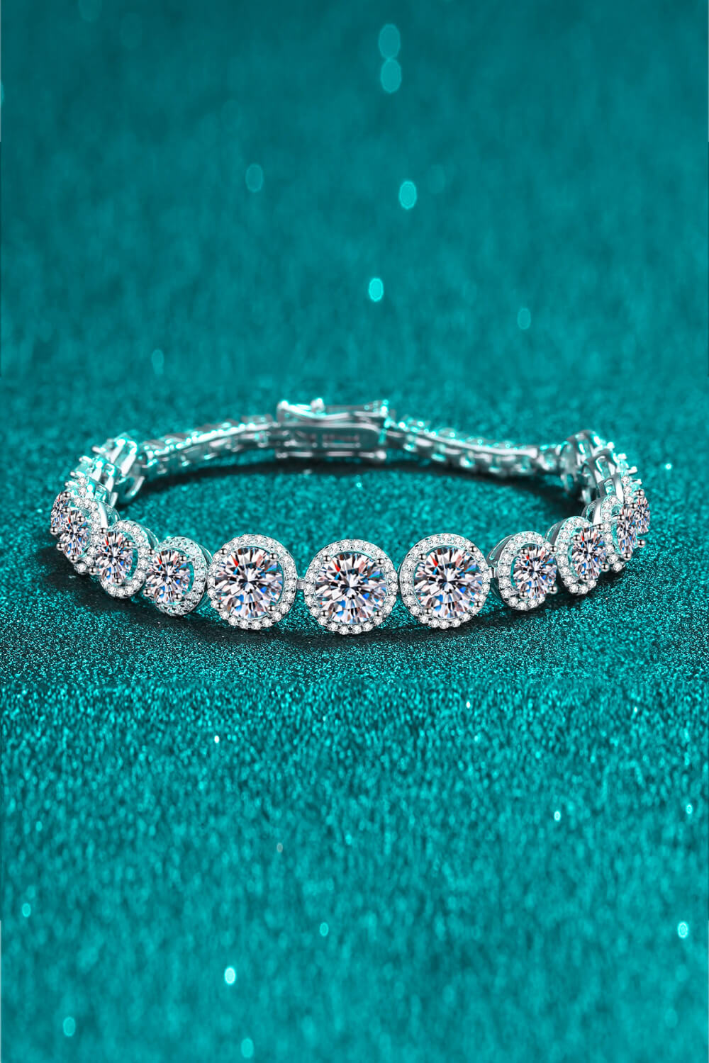 925 Sterling Silver 10.4 Carat Moissanite Bracelet - Velora Luxury Fashion