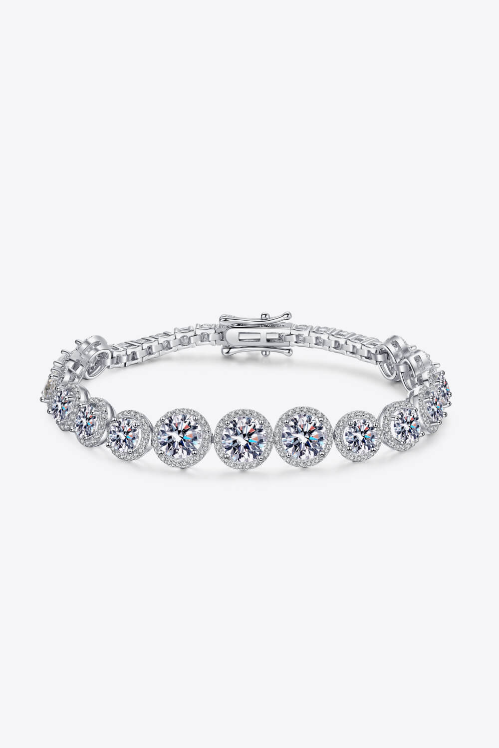 925 Sterling Silver 10.4 Carat Moissanite Bracelet - Velora Luxury Fashion