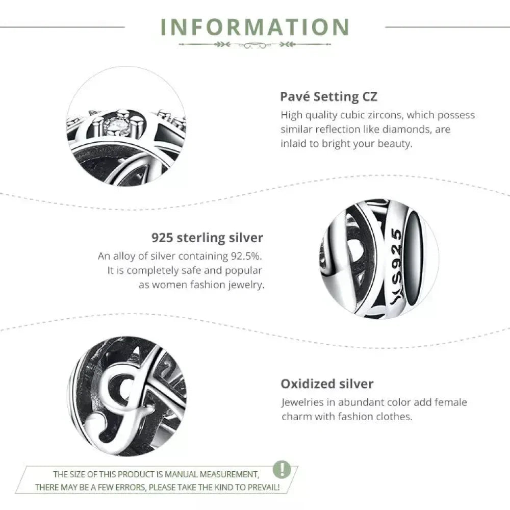 925 Sterling Silver Alphabet Charms - A To Z Letter Collection For Diy Jewelry Making - Velora Luxury Fashion