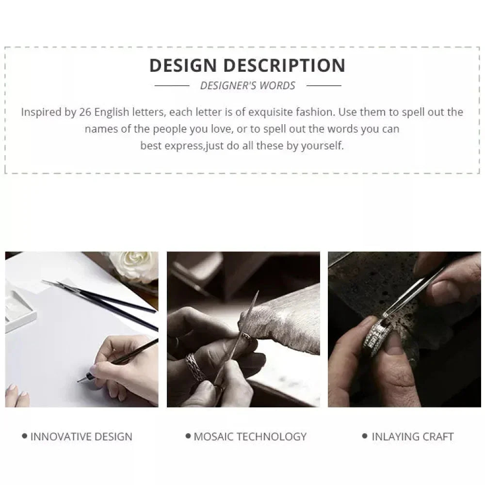 925 Sterling Silver Alphabet Charms - A To Z Letter Collection For Diy Jewelry Making - Velora Luxury Fashion