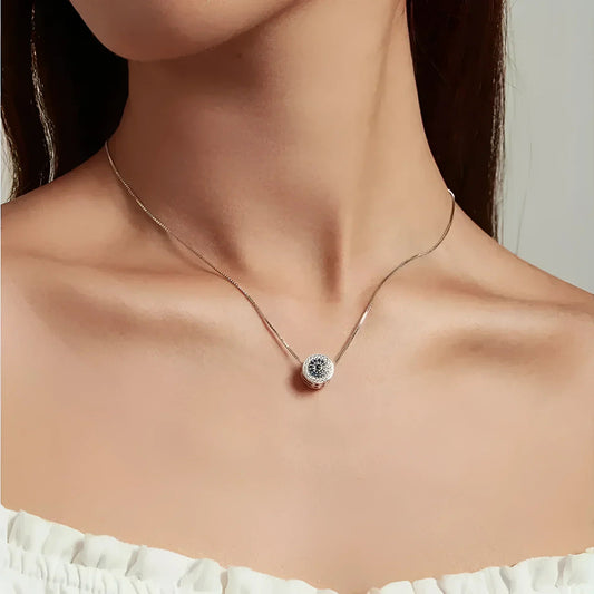 925 Sterling Silver Blue Crystal Evil Eye Necklace | Lucky Eye Neck Chain | Women'S Birthday Gift Fine Jewelry - Velora Luxury Fashion