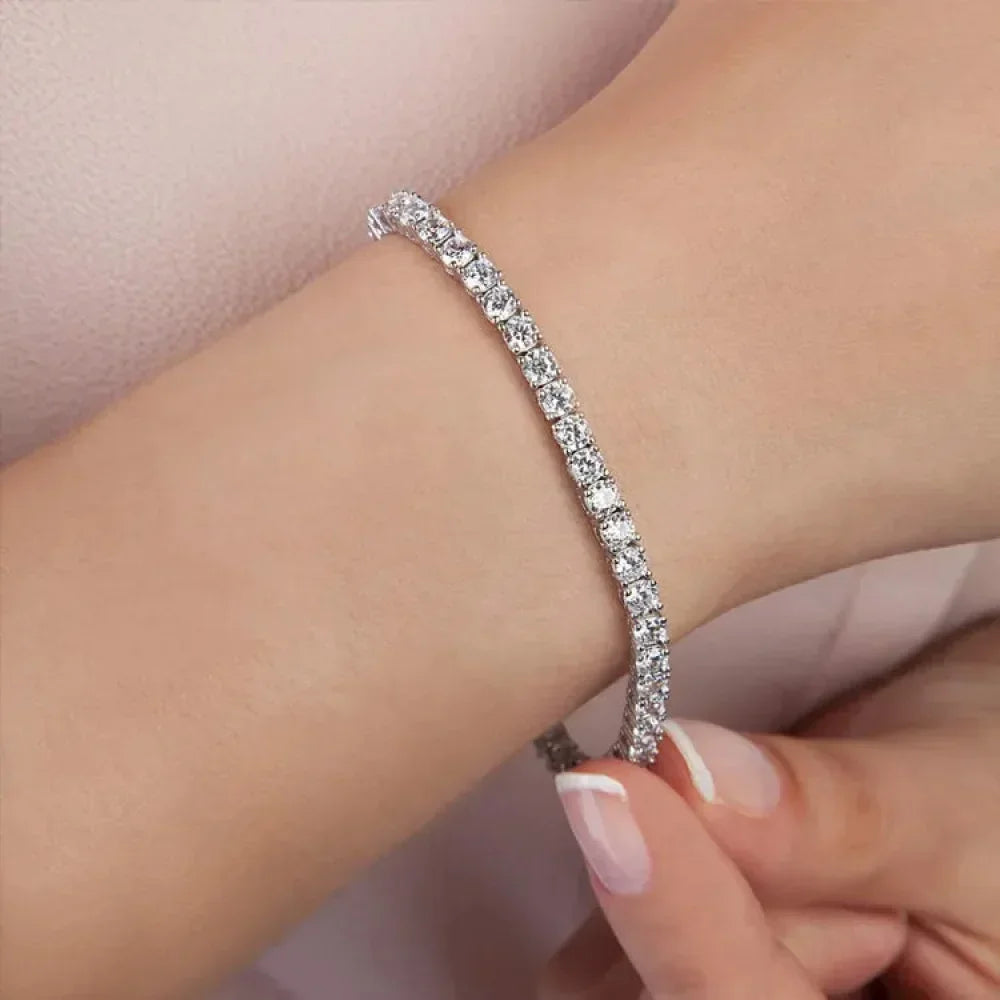 925 Sterling Silver CZ Tennis Bracelet - Velora Luxury Fashion