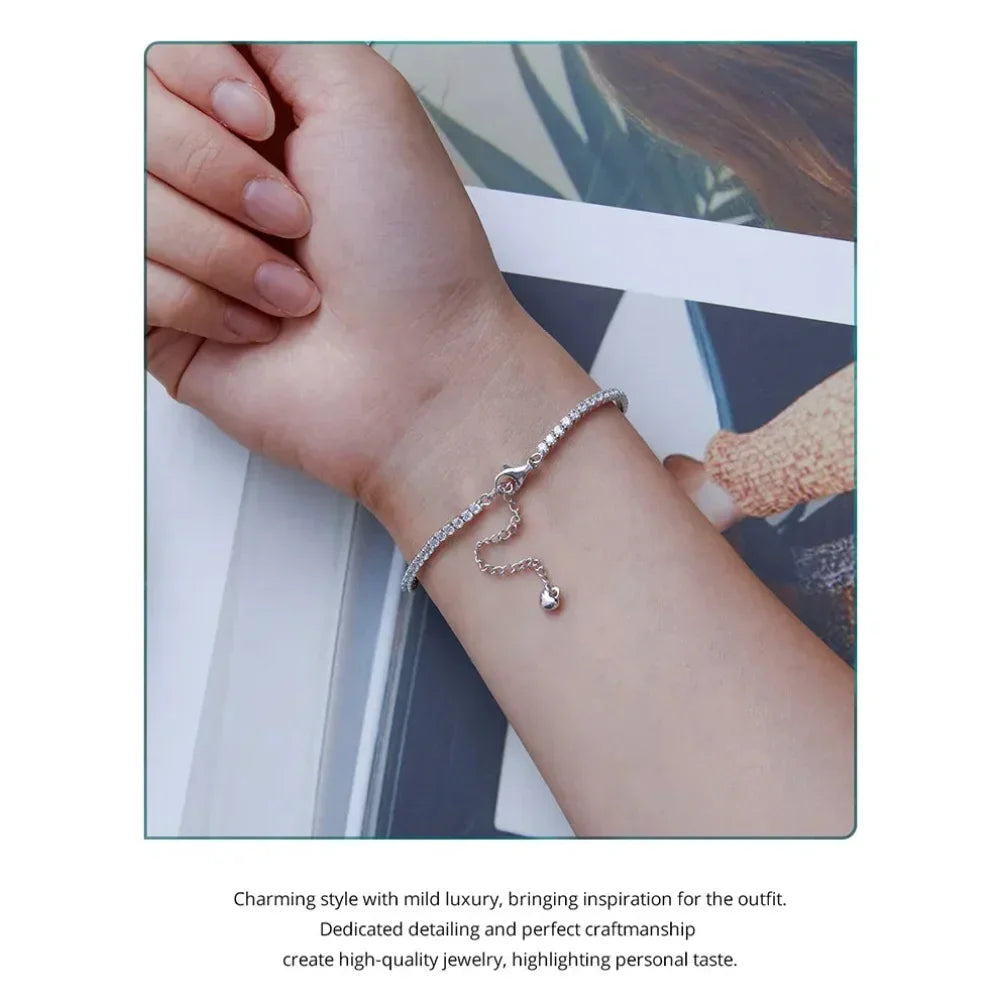 925 Sterling Silver CZ Tennis Bracelet - Velora Luxury Fashion
