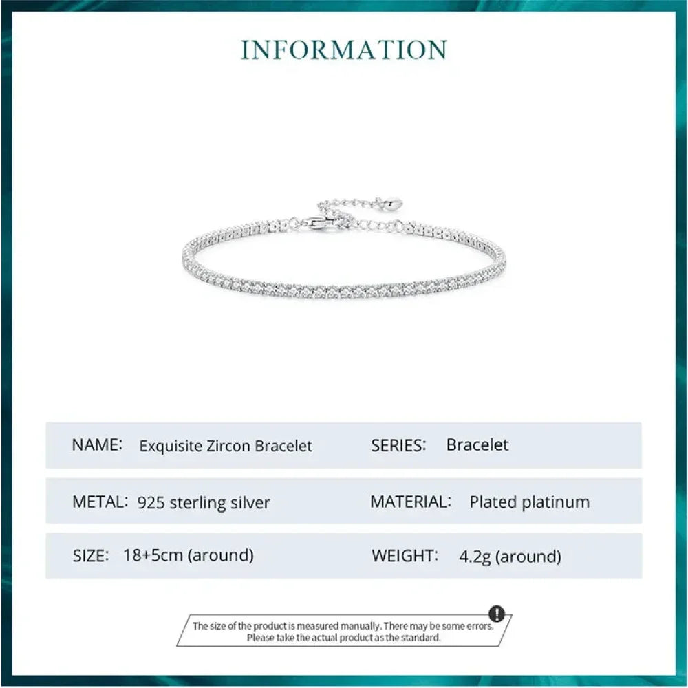 925 Sterling Silver CZ Tennis Bracelet - Velora Luxury Fashion