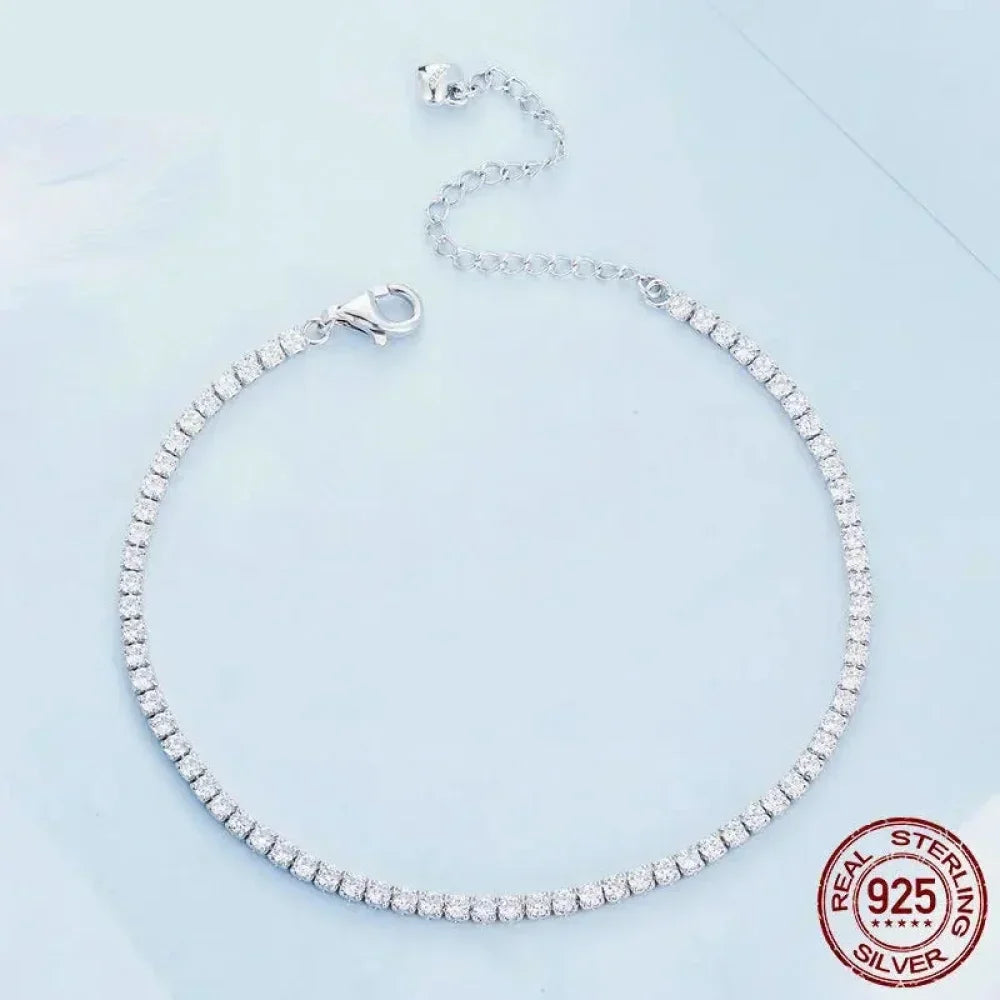 925 Sterling Silver CZ Tennis Bracelet - Velora Luxury Fashion