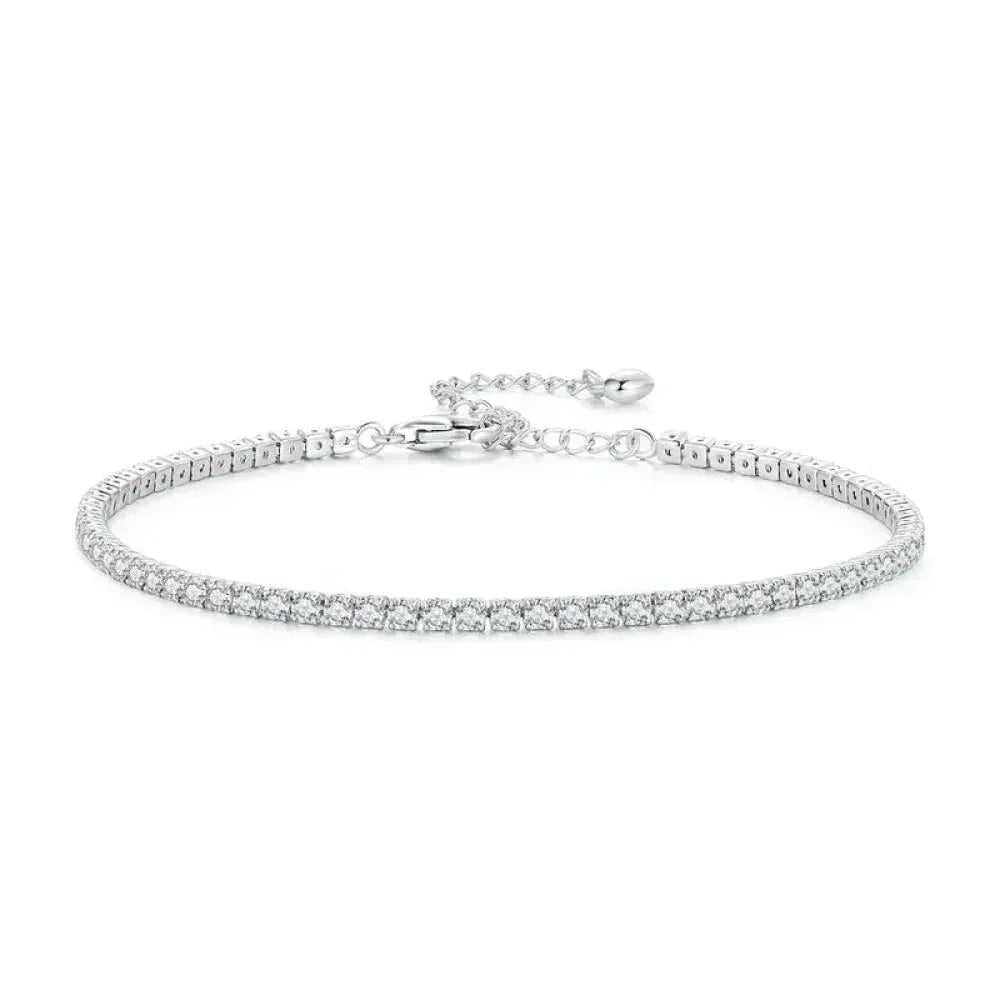 925 Sterling Silver CZ Tennis Bracelet - Velora Luxury Fashion
