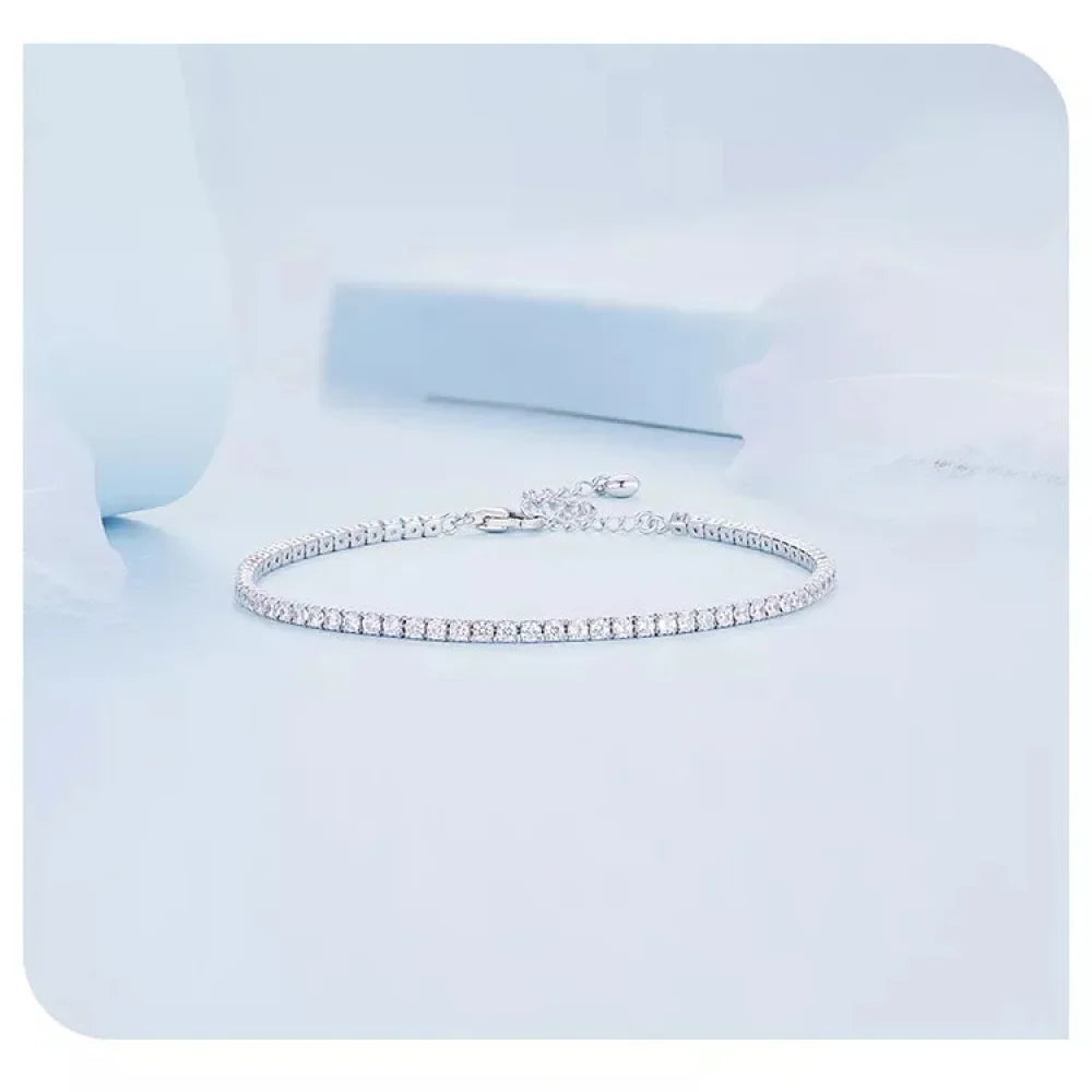 925 Sterling Silver CZ Tennis Bracelet - Velora Luxury Fashion