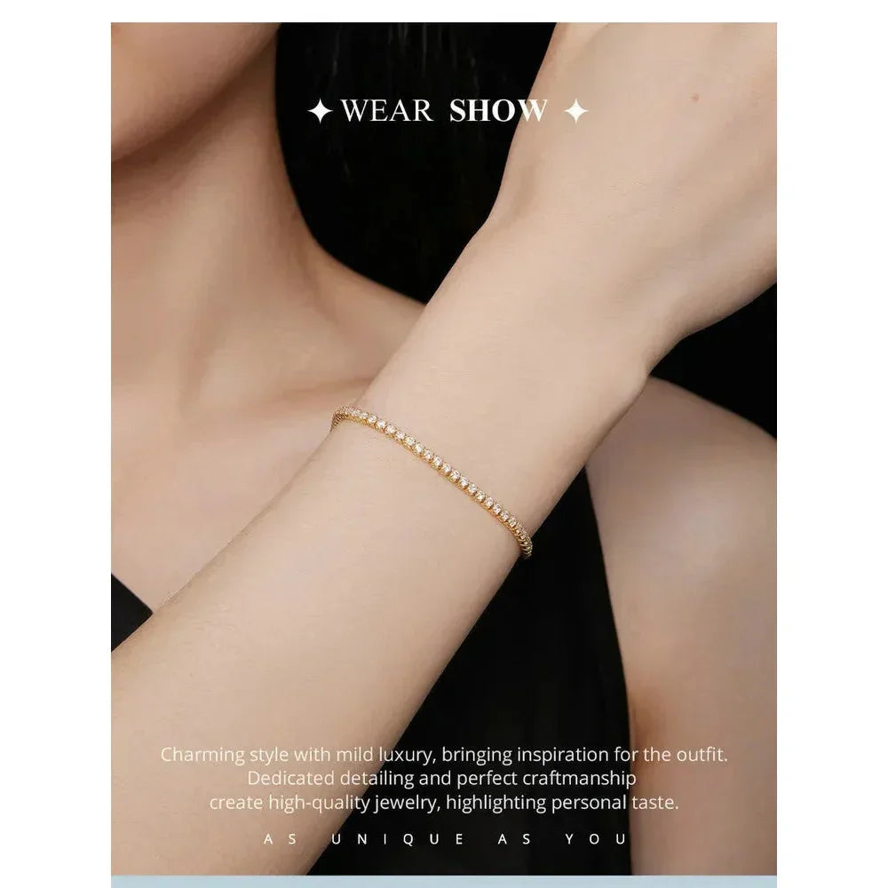 925 Sterling Silver CZ Tennis Bracelet - Velora Luxury Fashion