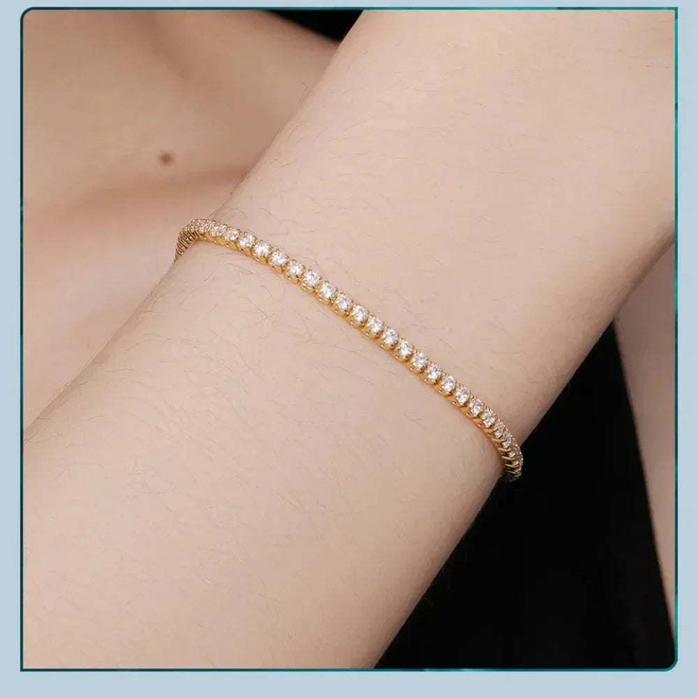 925 Sterling Silver CZ Tennis Bracelet - Velora Luxury Fashion