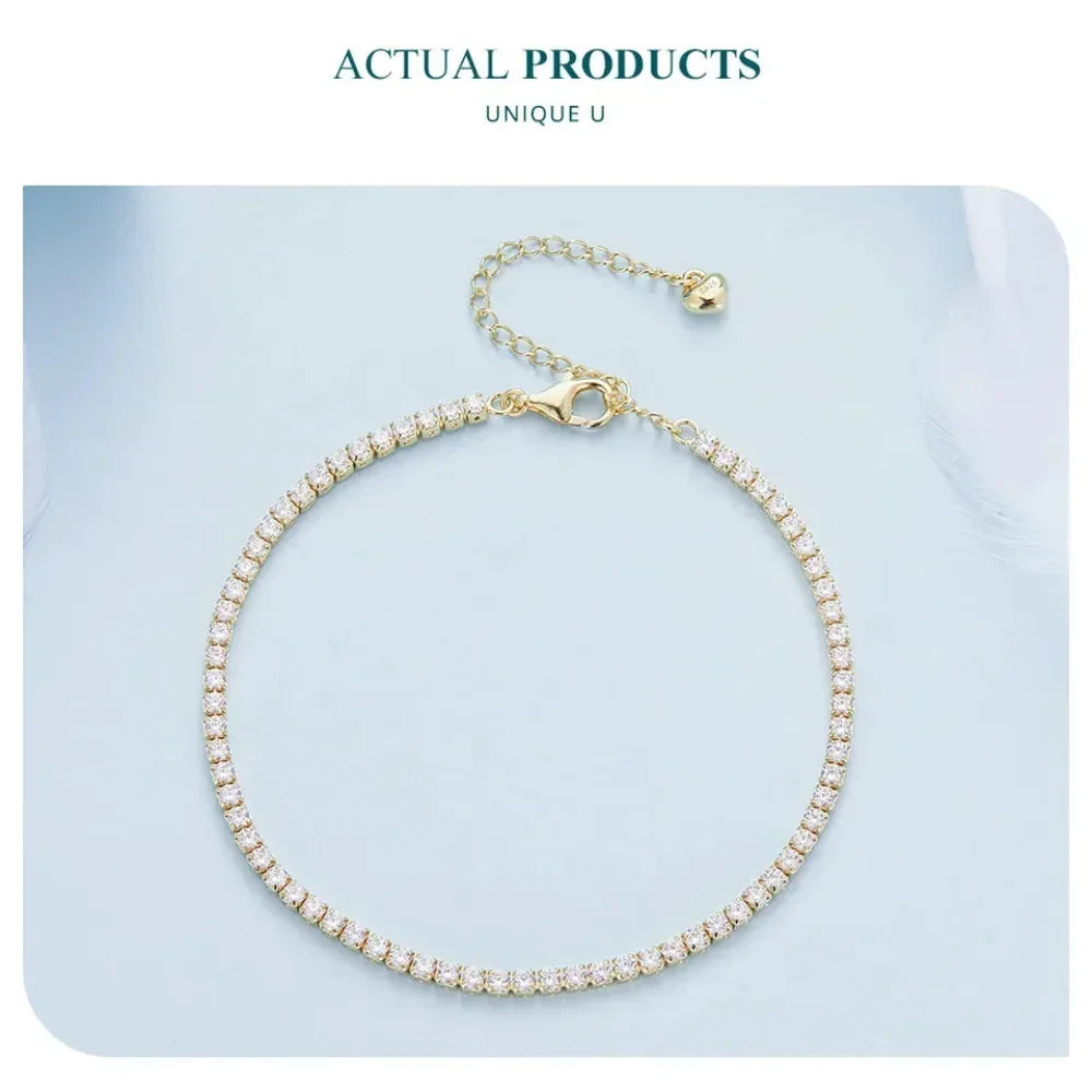 925 Sterling Silver CZ Tennis Bracelet - Velora Luxury Fashion
