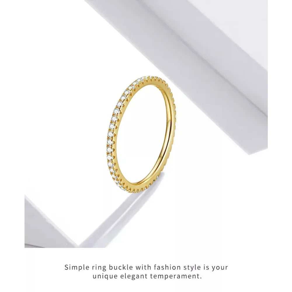 925 Sterling Silver Cz Simulated Diamond Stackable Ring Platinum Plated Eternity Bands For Women - Velora Luxury Fashion