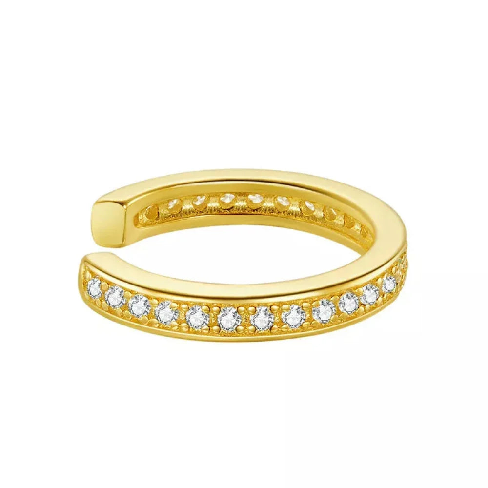 925 Sterling Silver Ear Cuff - Elegant Gold Color Clip Earrings For Women - Velora Luxury Fashion