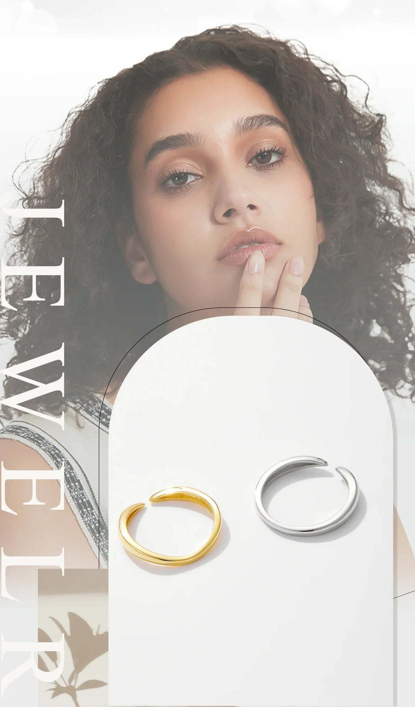 925 Sterling Silver Gold Talon Open Ring - Velora Luxury Fashion