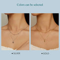 925 Sterling Silver Heart Pendant Necklace - Elegant Double Layer Choker For Women - Bsn168 - Velora Luxury Fashion