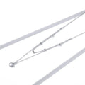 925 Sterling Silver Heart Pendant Necklace - Elegant Double Layer Choker For Women - Bsn168 - Velora Luxury Fashion