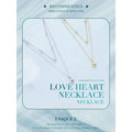 925 Sterling Silver Heart Pendant Necklace - Elegant Double Layer Choker For Women - Bsn168 - Velora Luxury Fashion
