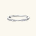 925 Sterling Silver Inlaid Moissanite Ring - Velora Luxury Fashion