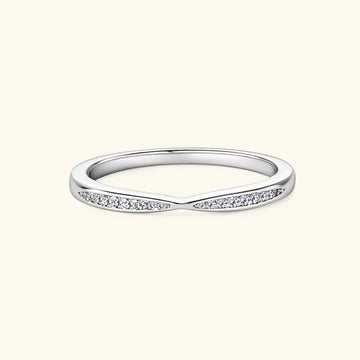 925 Sterling Silver Inlaid Moissanite Ring - Velora Luxury Fashion