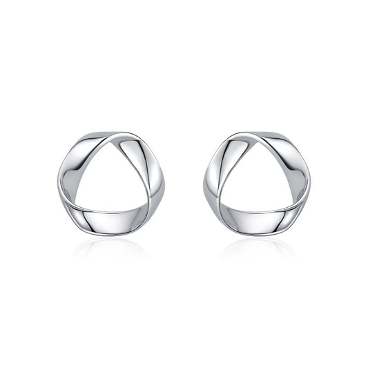 925 Sterling Silver Minimalist Wavy Stud Earrings - Women Fine Jewelry - Velora Luxury Fashion