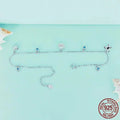 925 Sterling Silver Seastar And Shell Pendant Anklet | Simple Chain Foot Jewelry For Women | Platinum Plated Summer Jewelry - Velora Luxury Fashion