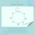 925 Sterling Silver Seastar And Shell Pendant Anklet | Simple Chain Foot Jewelry For Women | Platinum Plated Summer Jewelry - Velora Luxury Fashion