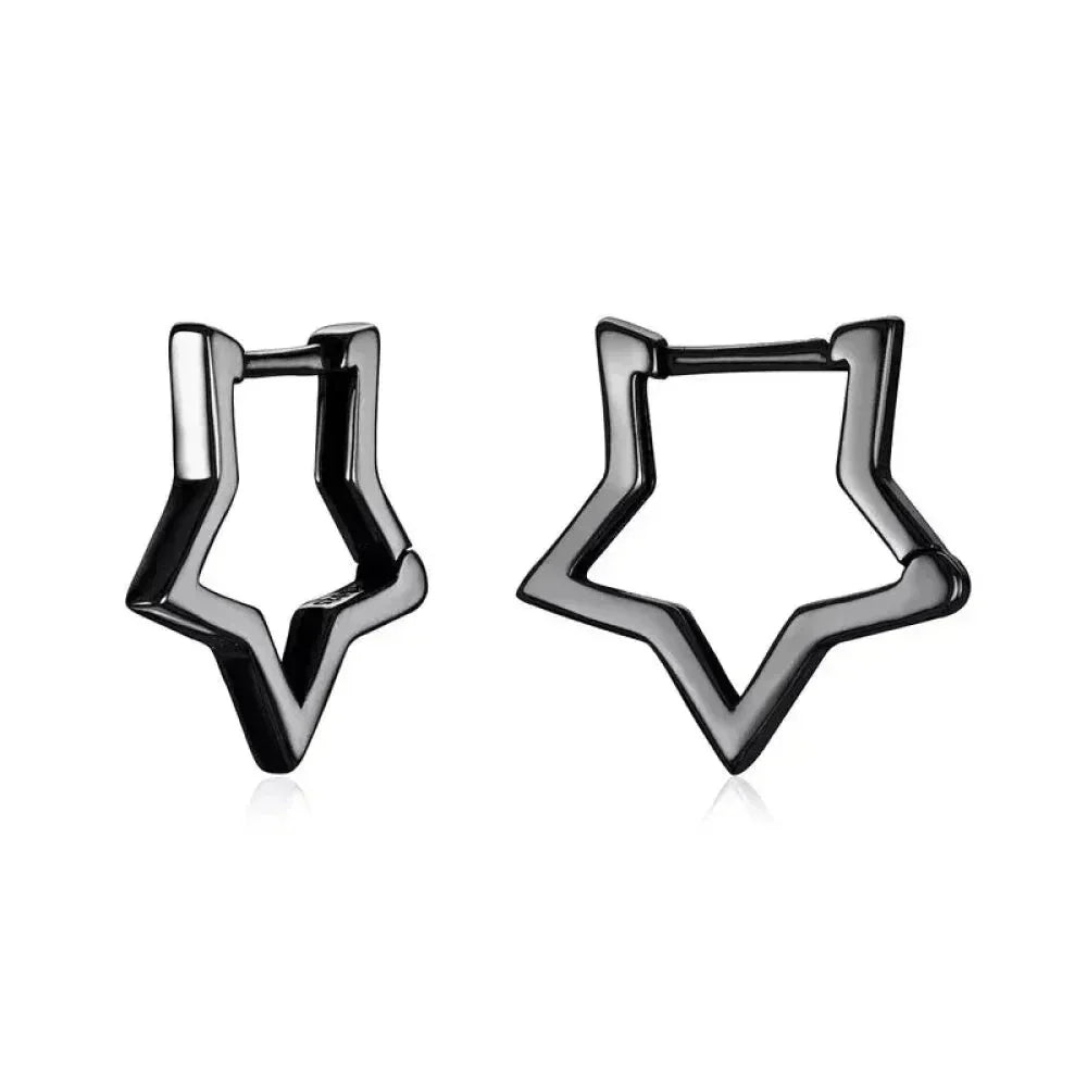 925 Sterling Silver Starlike Earrings - Minimalist Star Shape Ear Buckle for Women - Fashion jewelry SCE1136 - Velora Luxury Fashion
