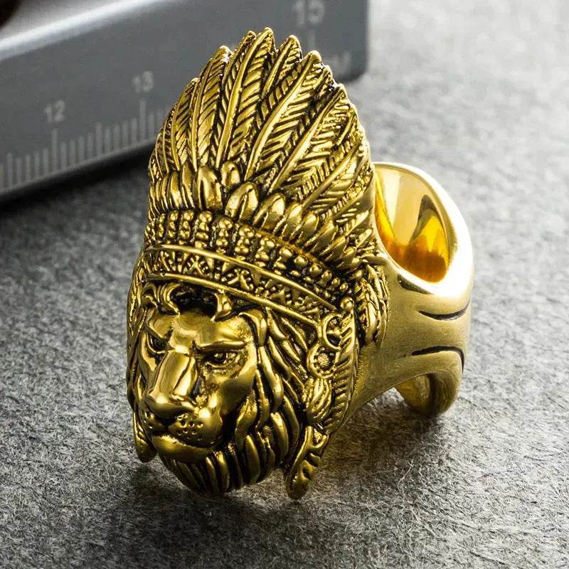 Portable Multifunctional Gothic Gold Ring Cigar Holder - Velora