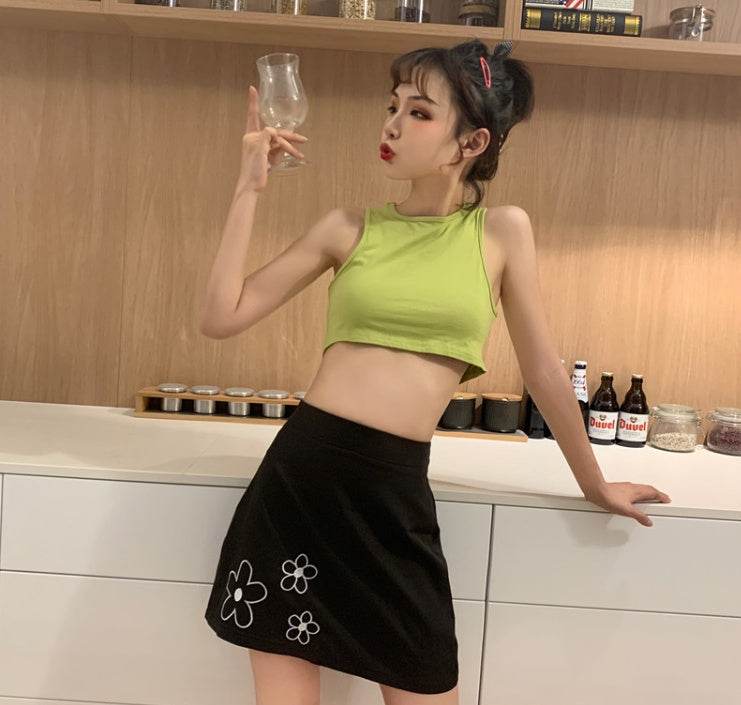 Summer Halter neck tank Tops and Skirt Outfit set - Velora