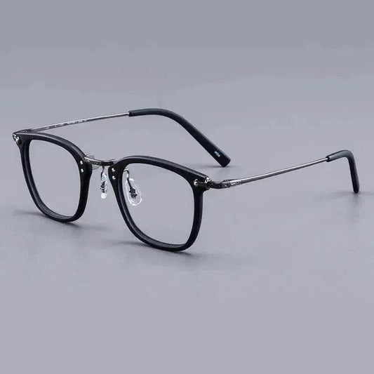 Pure Titanium Vintage Rectangle Crystal Transparent Myopia Glasses Reading Unisex Spectacle Frame Designer Eyeglasses GMS806 Eyewear - Velora