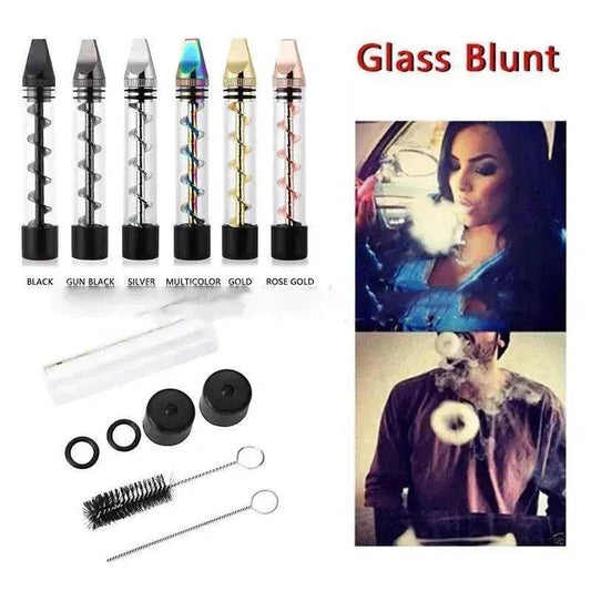 Creative And Simple Dry-burning Atomizer Spiral Pipe Glass Blunt - Velora