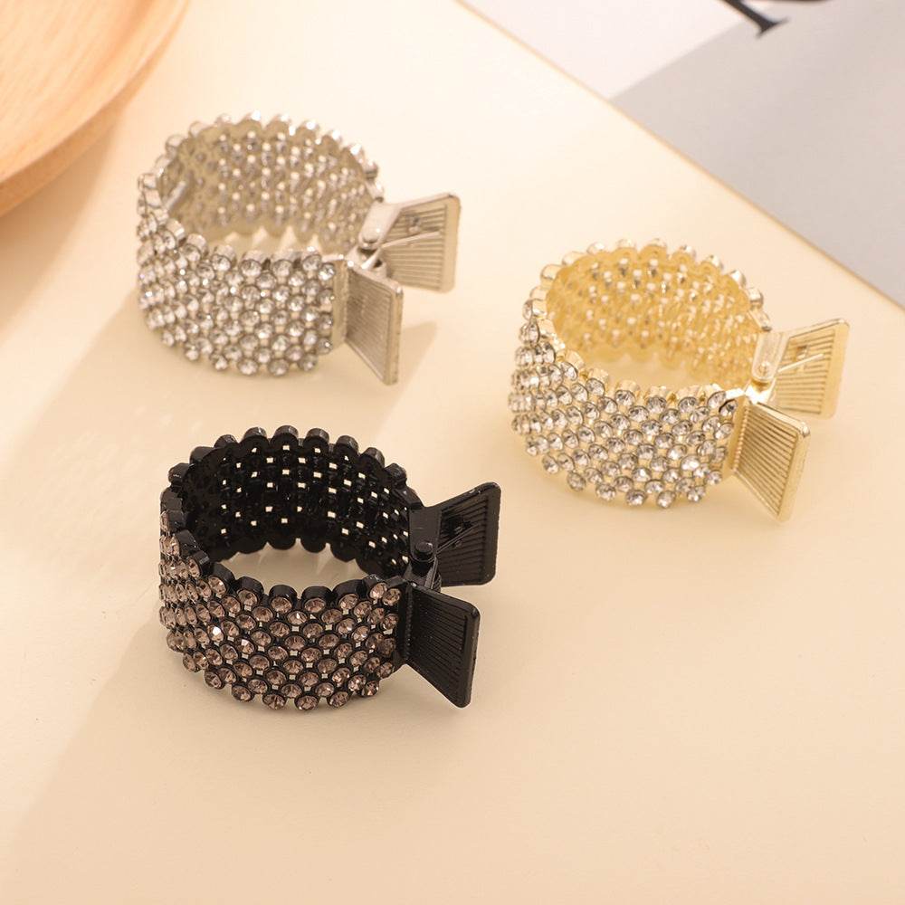 Decorative Ponytail Hair Clip Pearl Rhinestone Claw Clip - Velora