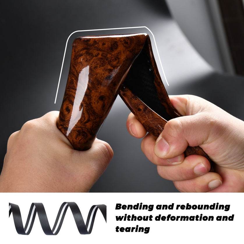 Mahogany Gray Buckle Steering Wheel - Velora