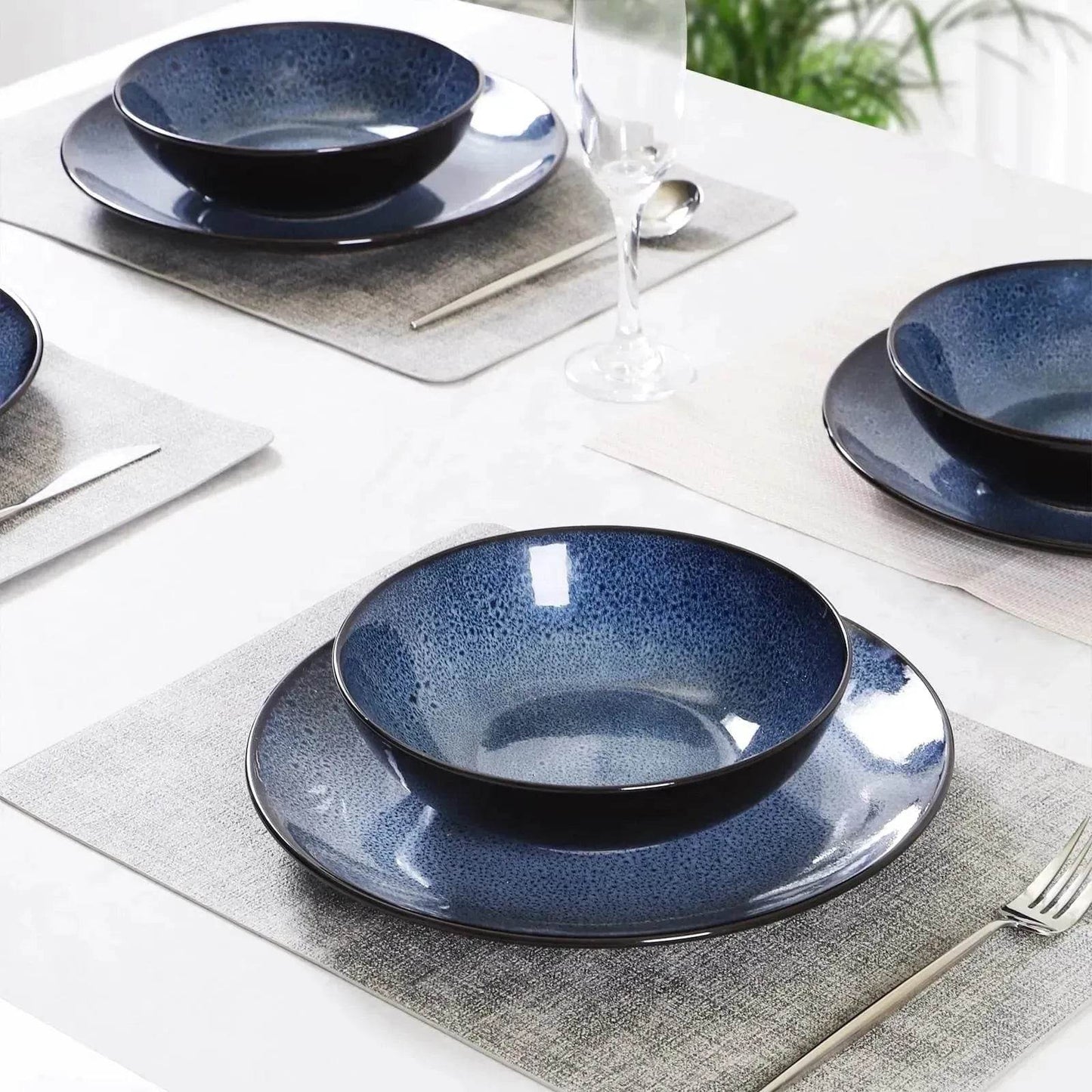 Buy 6pcs Flat Ceramic Dinner Plates - Velora