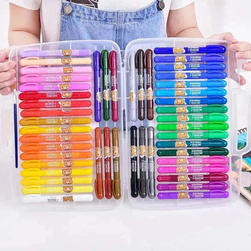 Kids Children Deli Rotating Crayon Children's Oil Pastel - Velora