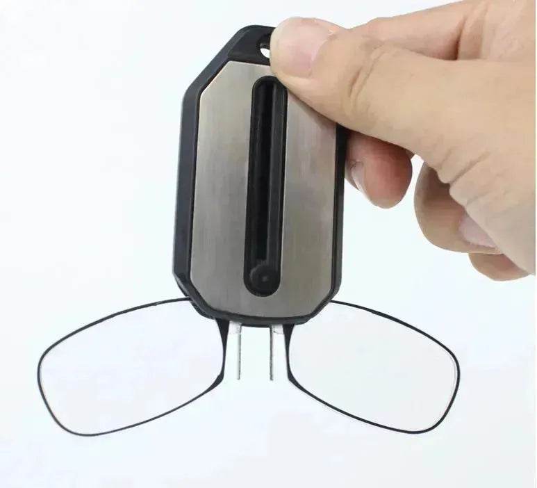 Mini Nose Clip On Portable Reading Glasses Men For Women Rimless Portable Magnifying Presbyopic Glasses Eyewear Ladies - Velora