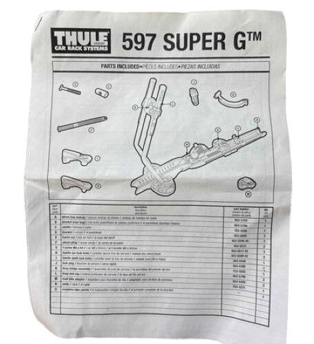 Thule 597 Super G Premium Upright Rooftop Bike Carrier - Velora