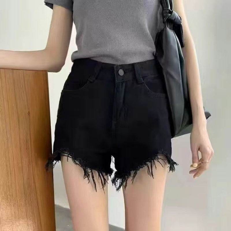Elegant Anti-exposure Irregular Mini Denim Skirt - Velora
