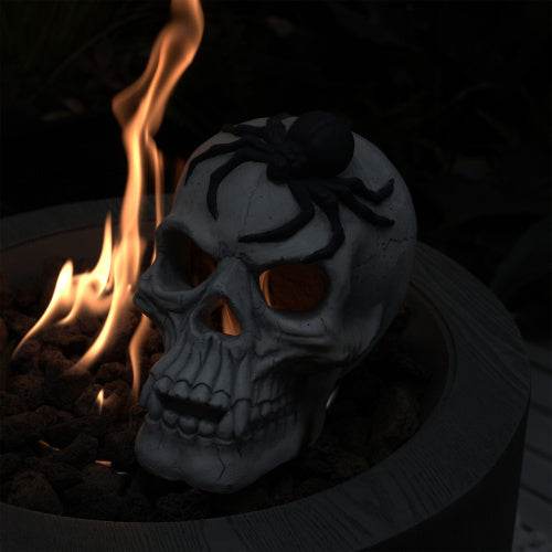 Demon Skull,Suitable For Outdoor Fireplace And Fire Pit, Halloween Decoration - Velora