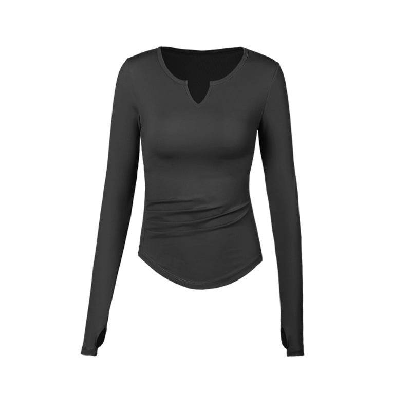 Long Sleeve V-neck Gym t-shirt for Women Athleisure top - Velora