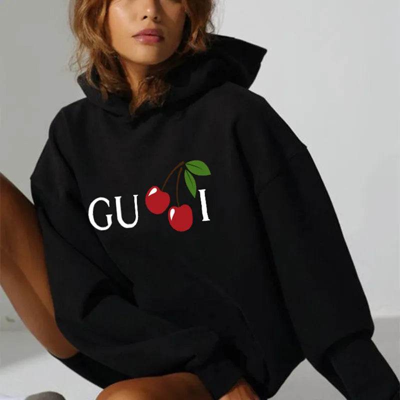 Women Printed Sweater Kawaii Bear Pattern Loose - Velora