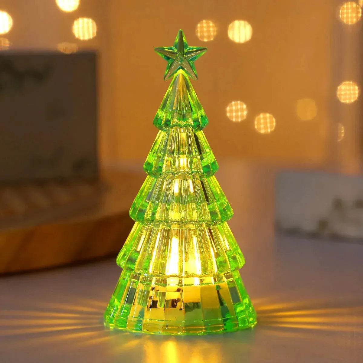 Christmas Lawn Decoration Light-emitting Christmas Tree Crystal Small Night Lamp - Velora