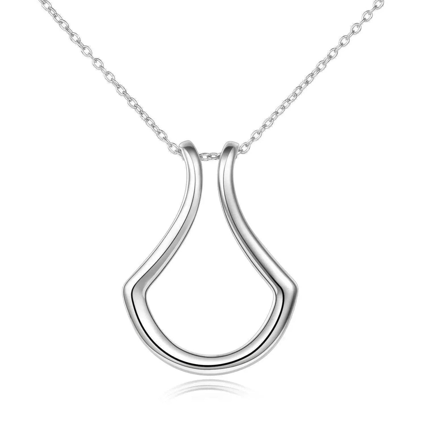 Sterling Silver Ring Holder Necklace Pendant Jewelry for Women - Velora