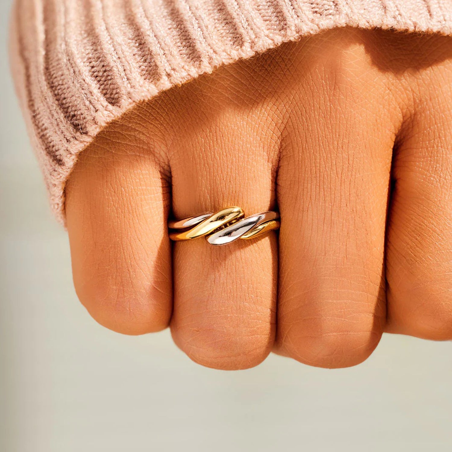 925 Sterling Silver Twisted Open Ring https://like2b-uy