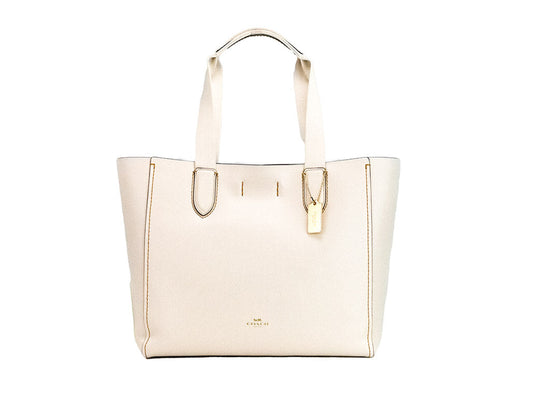 Coach Derby Chalk Textured Leather Tote Handbag